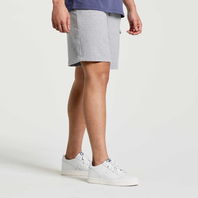 Men's Saucony Rested Sweat Shorts Light Grey | Australia S85294-B54