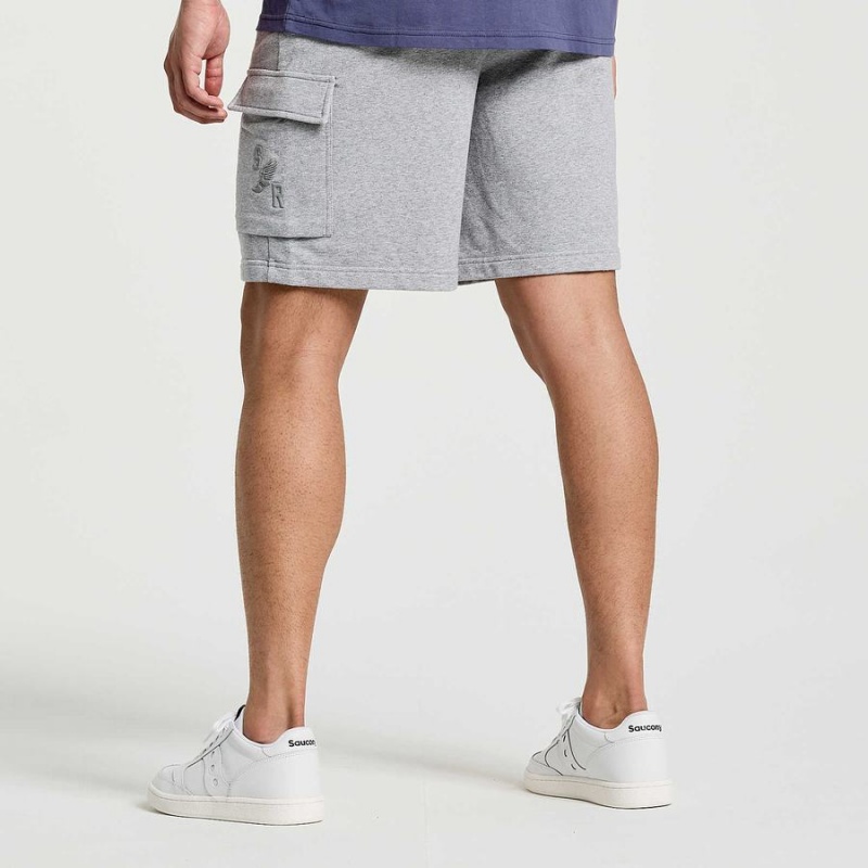 Men's Saucony Rested Sweat Shorts Light Grey | Australia S85294-B54