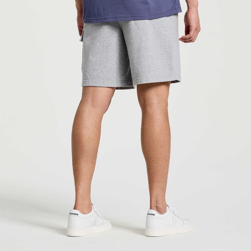 Men's Saucony Rested Sweat Shorts Light Grey | Australia S85294-B54