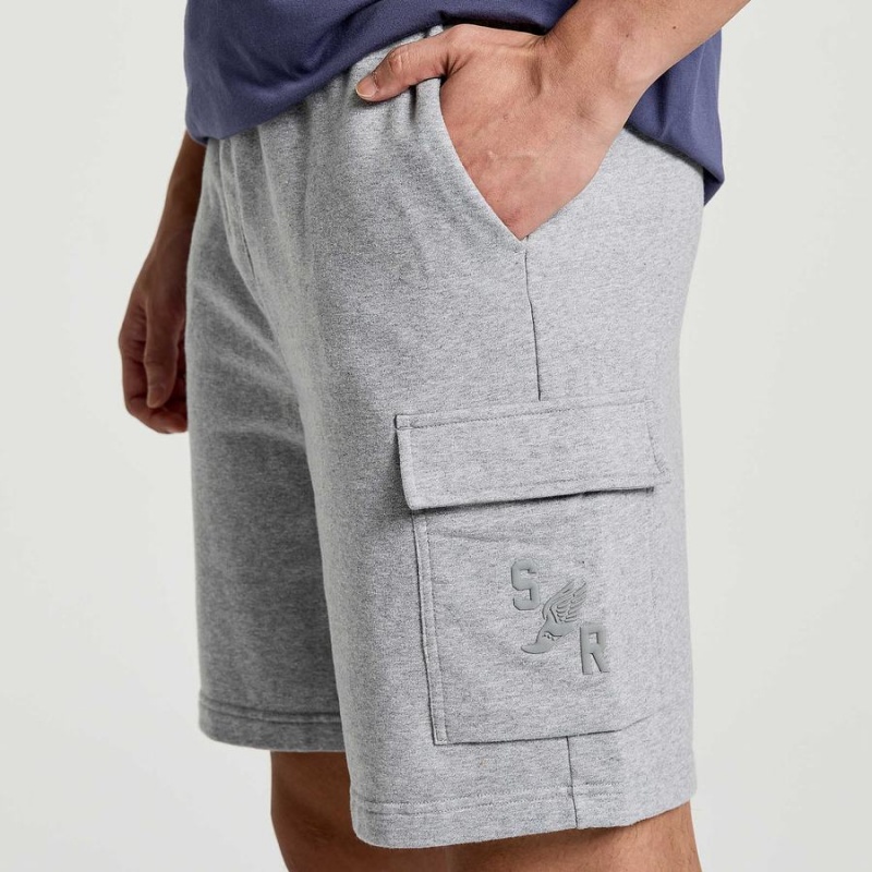 Men's Saucony Rested Sweat Shorts Light Grey | Australia S85294-B54