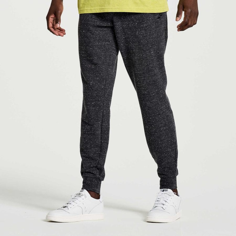 Men's Saucony Rested Sweatpants Black | Australia S19726-Z53