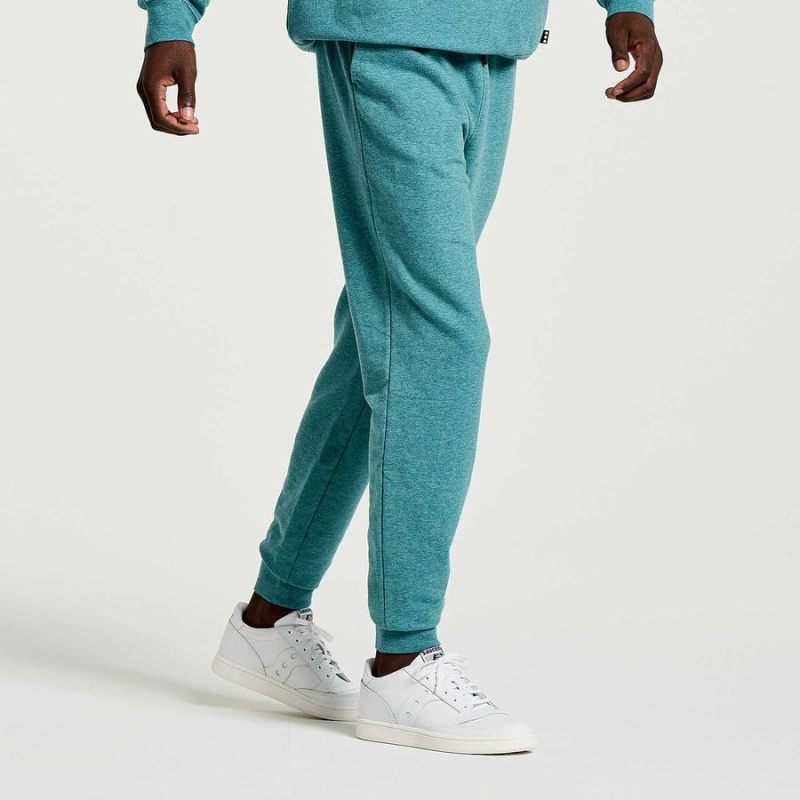 Men's Saucony Rested Sweatpants Turquoise | Australia S74396-U37