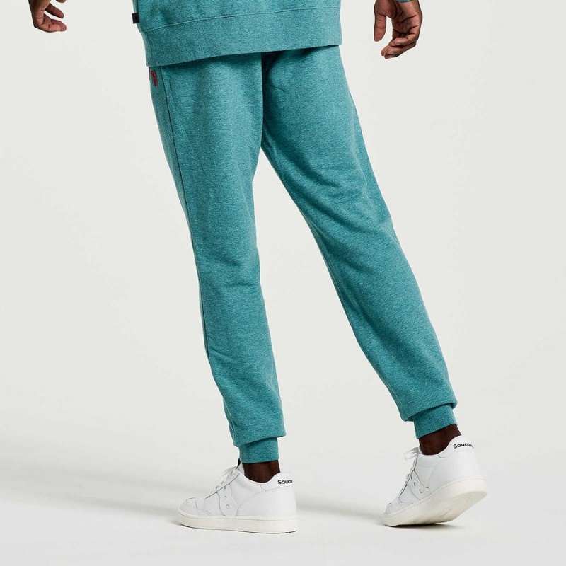 Men's Saucony Rested Sweatpants Turquoise | Australia S74396-U37