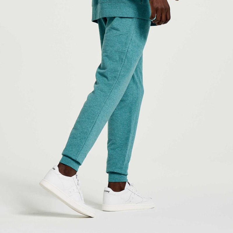 Men's Saucony Rested Sweatpants Turquoise | Australia S74396-U37