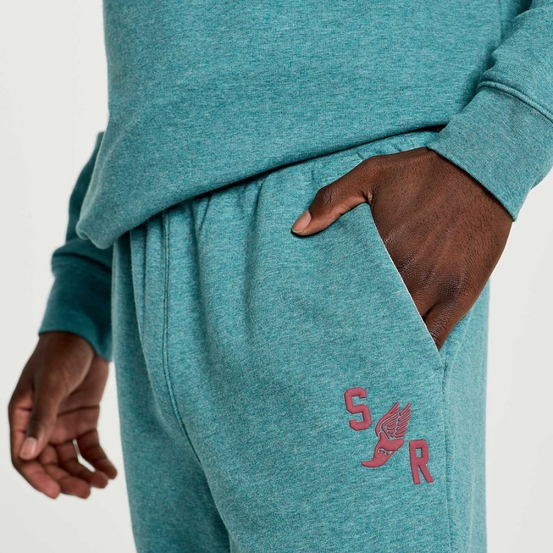 Men's Saucony Rested Sweatpants Turquoise | Australia S74396-U37