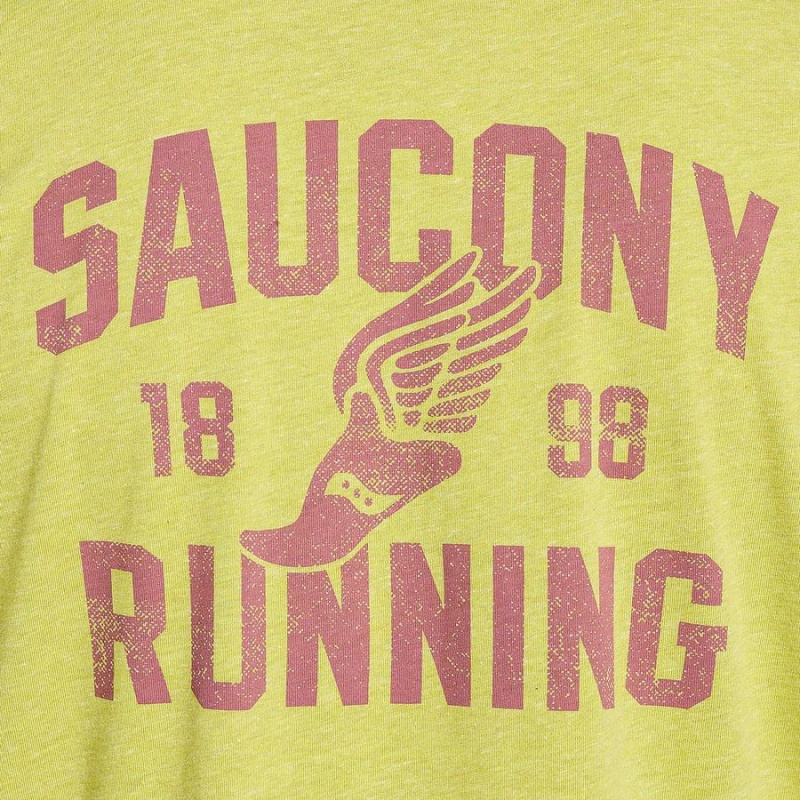 Men's Saucony Rested T Shirts Yellow | Australia S61028-T09