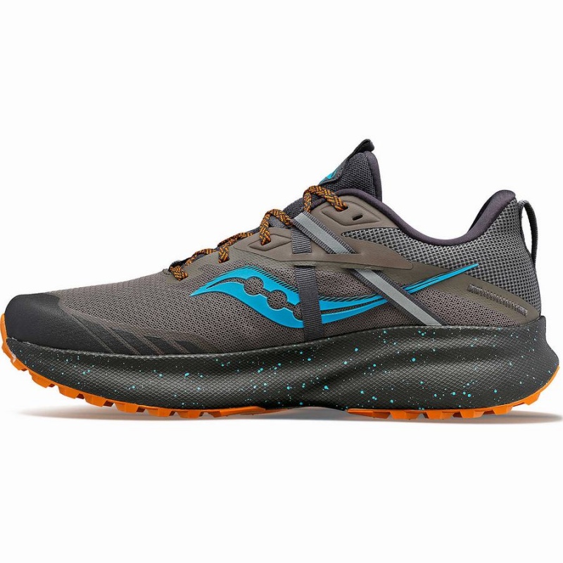 Men's Saucony Ride 15 TR Trail Running Shoes Grey / Blue | Australia S61478-P92