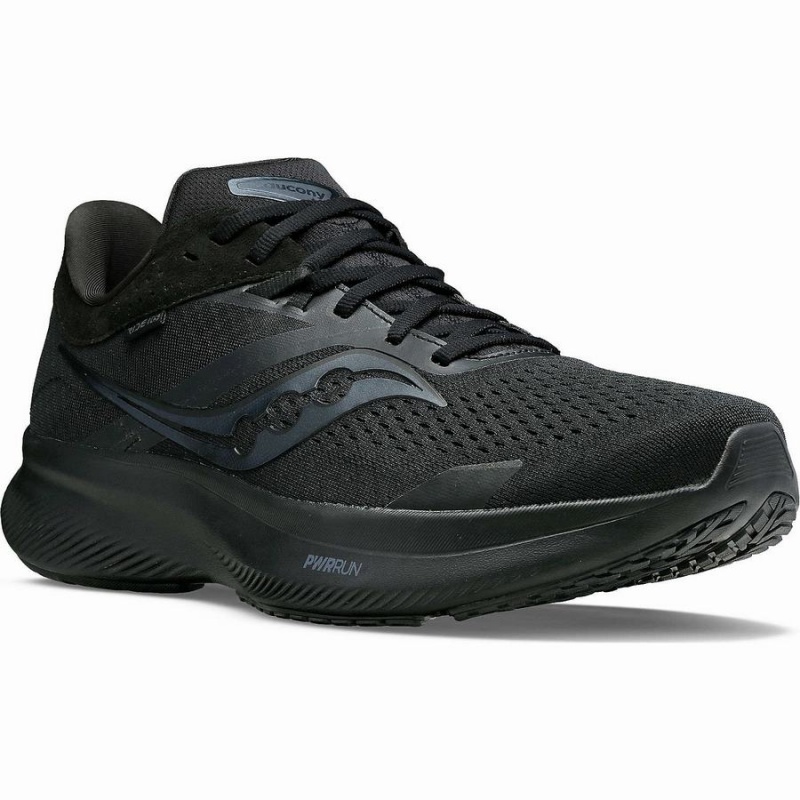 Men's Saucony Ride 16 Running Shoes Black | Australia S72045-C60