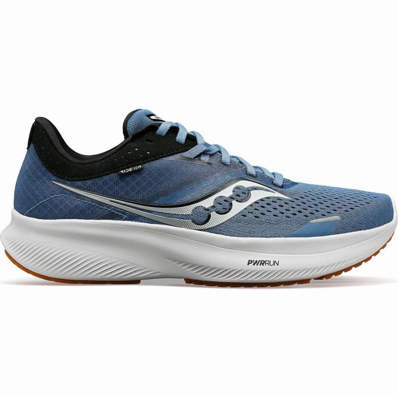 Men\'s Saucony Ride 16 Running Shoes Blue / Black | Australia S41806-V36