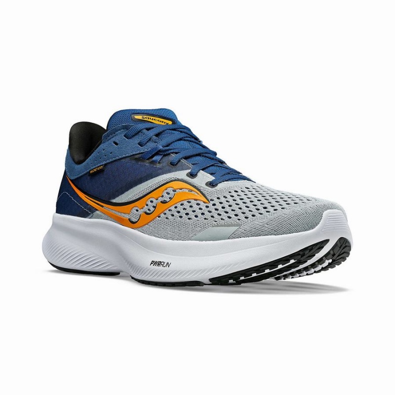 Men's Saucony Ride 16 Running Shoes Grey / Navy | Australia S24607-M16