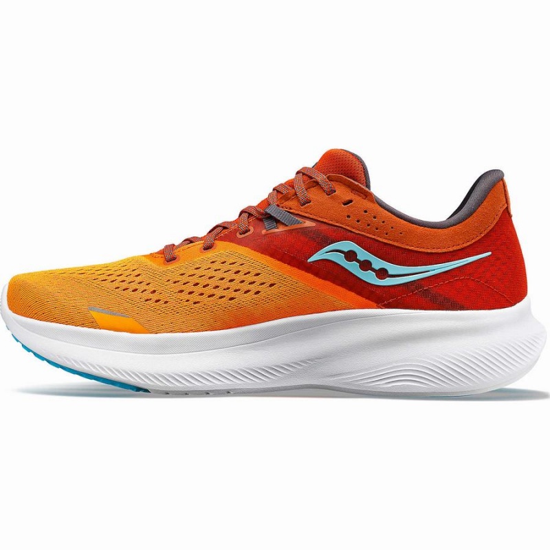 Men's Saucony Ride 16 Wide Running Shoes Yellow / Orange | Australia S03247-L91