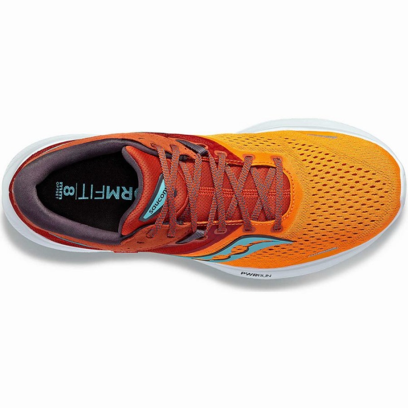 Men's Saucony Ride 16 Wide Running Shoes Yellow / Orange | Australia S03247-L91