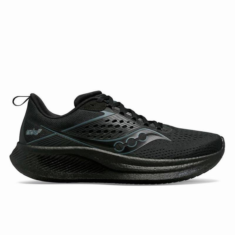 Men\'s Saucony Ride 17 Running Shoes Black | Australia S51472-V01