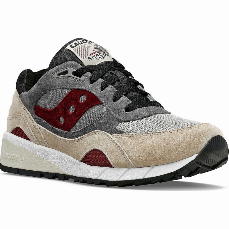 Men's Saucony Shadow 6000 Sneakers Beige / Grey | Australia S06589-B65