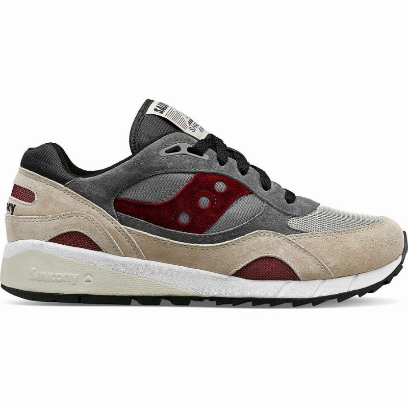 Men\'s Saucony Shadow 6000 Sneakers Beige / Grey | Australia S06589-B65