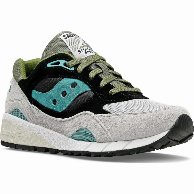 Men's Saucony Shadow 6000 Sneakers Grey / Green / Black | Australia S64309-Z40