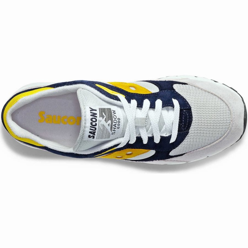 Men's Saucony Shadow 6000 Sneakers Grey / Blue / Yellow | Australia S35947-C37