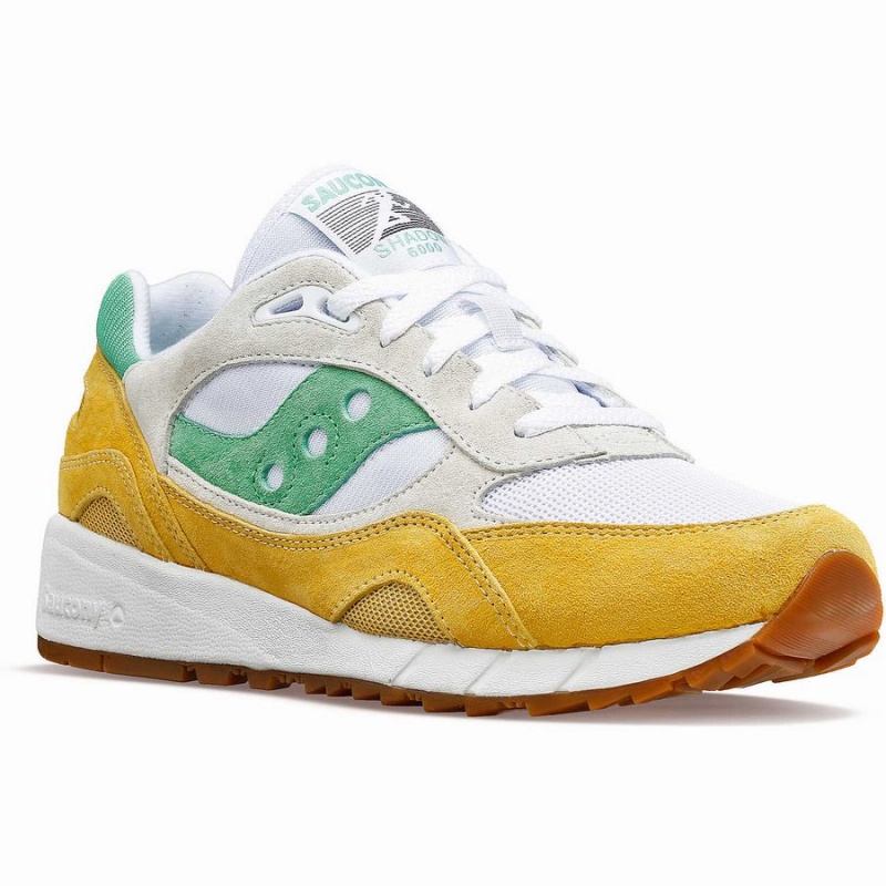 Men's Saucony Shadow 6000 Sneakers White / Yellow / Green | Australia S59764-N17