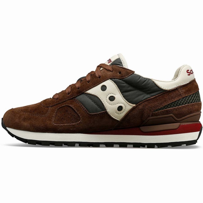 Men's Saucony Shadow Original Premium Sneakers Brown / Green | Australia S61284-S96