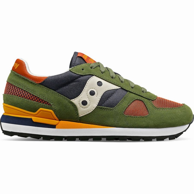 Men\'s Saucony Shadow Original Sneakers Green / Navy | Australia S20961-Q17