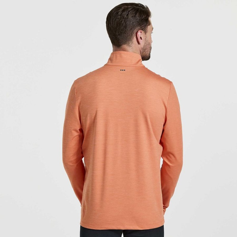 Men's Saucony Solstice 1/4 Zip Tops Orange | Australia S75340-T62