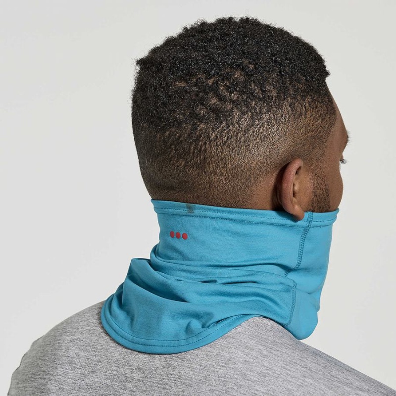 Men's Saucony Solstice Gaiter Neck Warmer Turquoise | Australia S86903-B64