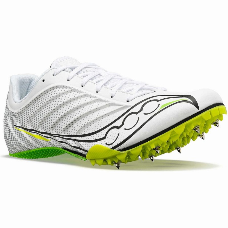 Men's Saucony Spitfire 5 Track Spikes White / Green | Australia S98742-P72