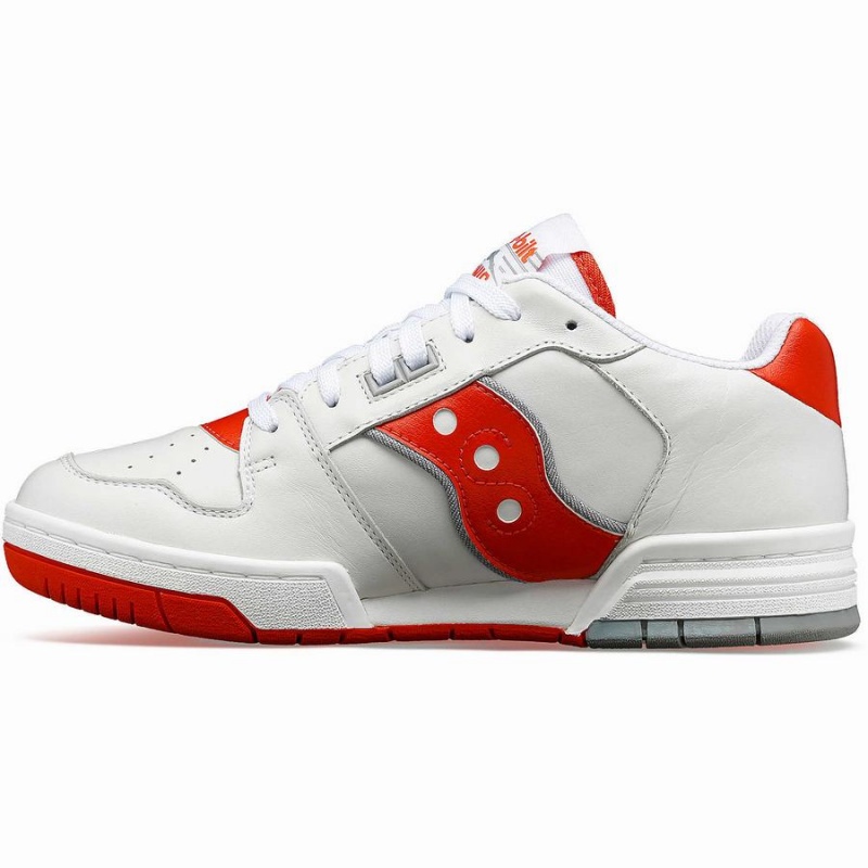 Men's Saucony Spot-Bilt™ Sonic Low Sneakers White / Red | Australia S04372-P59