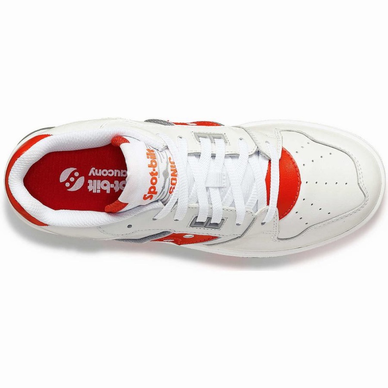 Men's Saucony Spot-Bilt™ Sonic Low Sneakers White / Red | Australia S04372-P59