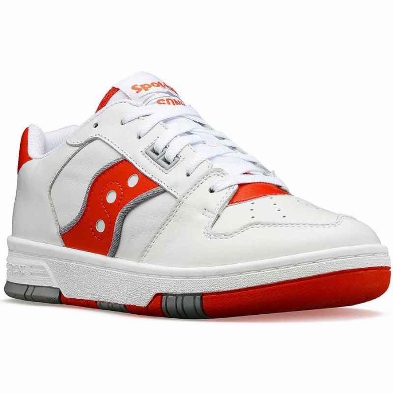 Men's Saucony Spot-Bilt™ Sonic Low Sneakers White / Red | Australia S04372-P59