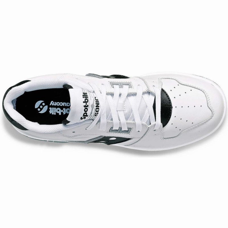 Men's Saucony Spot-Bilt™ Sonic Low Sneakers White / Black | Australia S73502-Z49