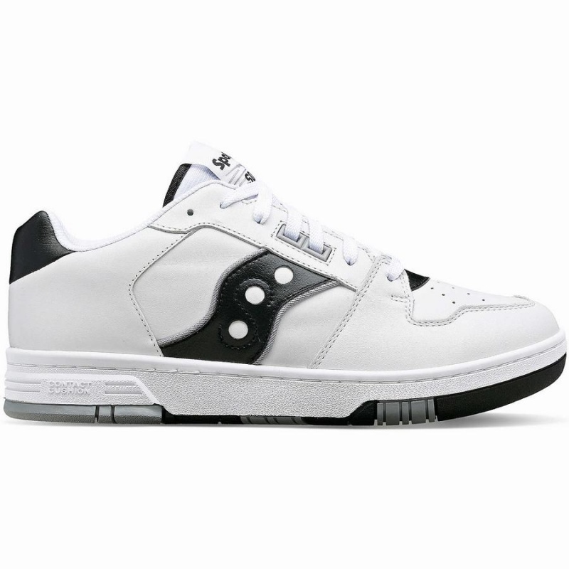 Men\'s Saucony Spot-Bilt™ Sonic Low Sneakers White / Black | Australia S73502-Z49