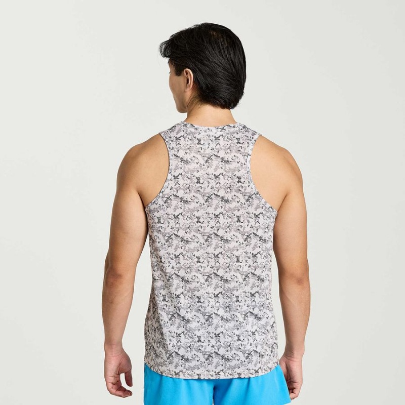 Men's Saucony Stopwatch Graphic Singlet Tank Top Camo | Australia S80625-L47