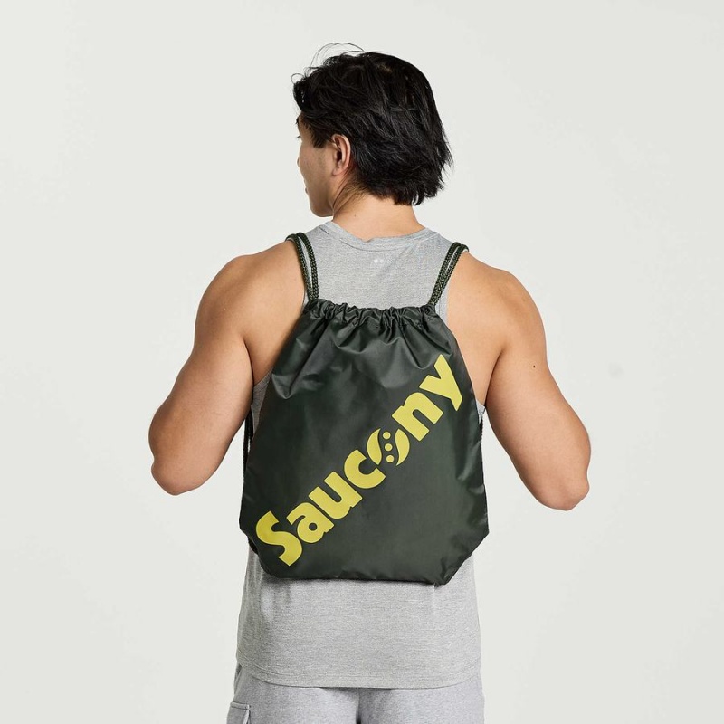 Men\'s Saucony String Bags Dark Green | Australia S17682-T24