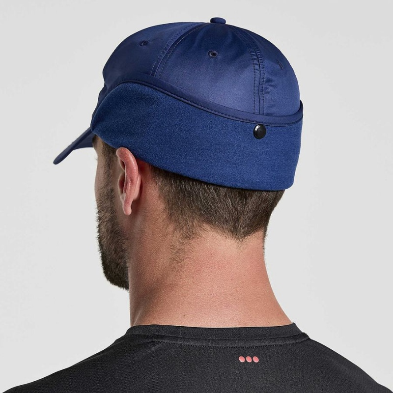 Men's Saucony Tech Ear Flap Hats Navy | Australia S80149-Z14