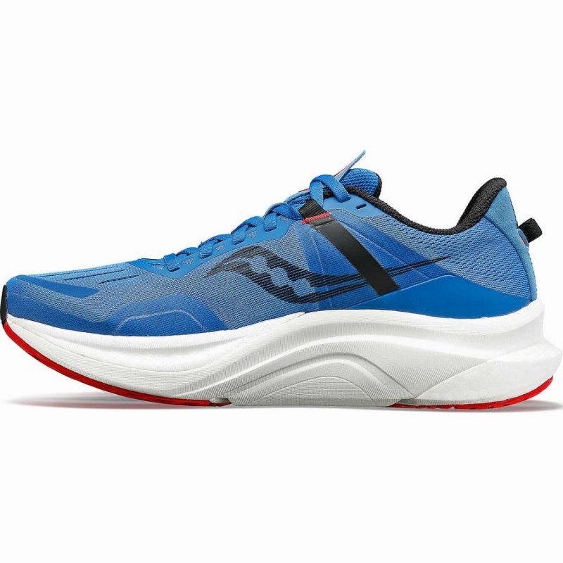 Men's Saucony Tempus Running Shoes Blue / Red | Australia S48032-V48