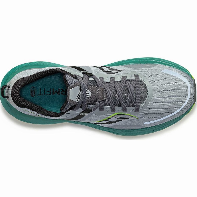 Men's Saucony Tempus Running Shoes Grey / Green | Australia S30571-B54