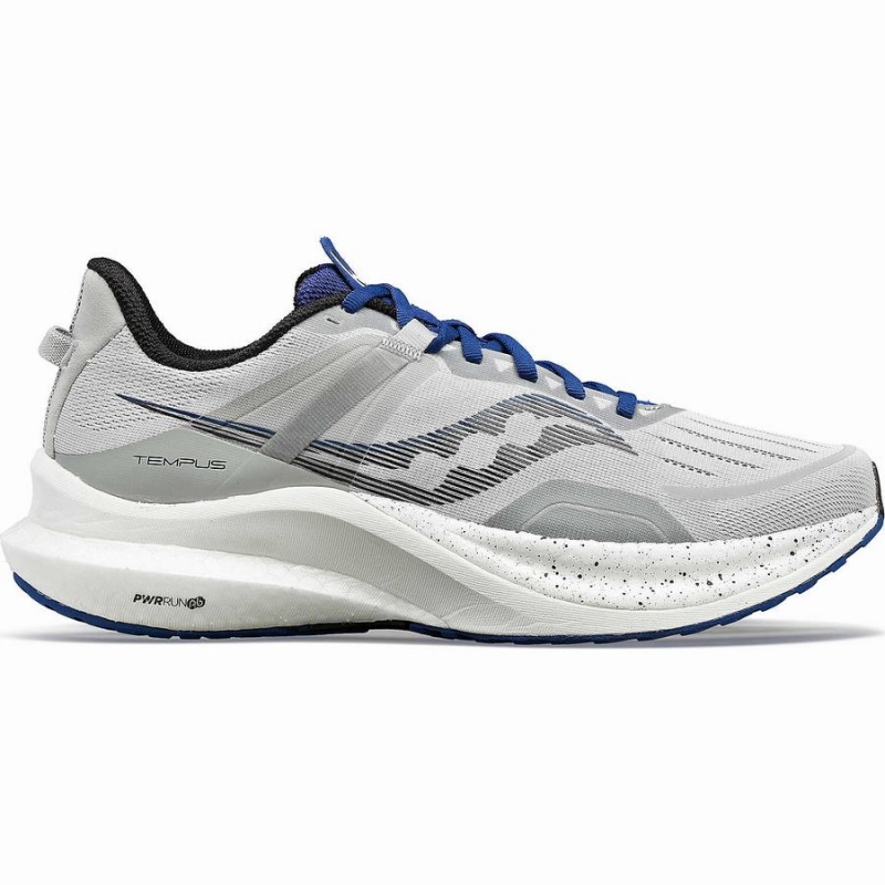 Men\'s Saucony Tempus Running Shoes Grey / Indigo | Australia S01843-G82