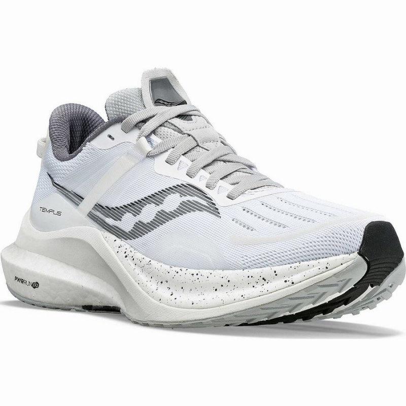 Men's Saucony Tempus Running Shoes White / Black | Australia S47395-Z63