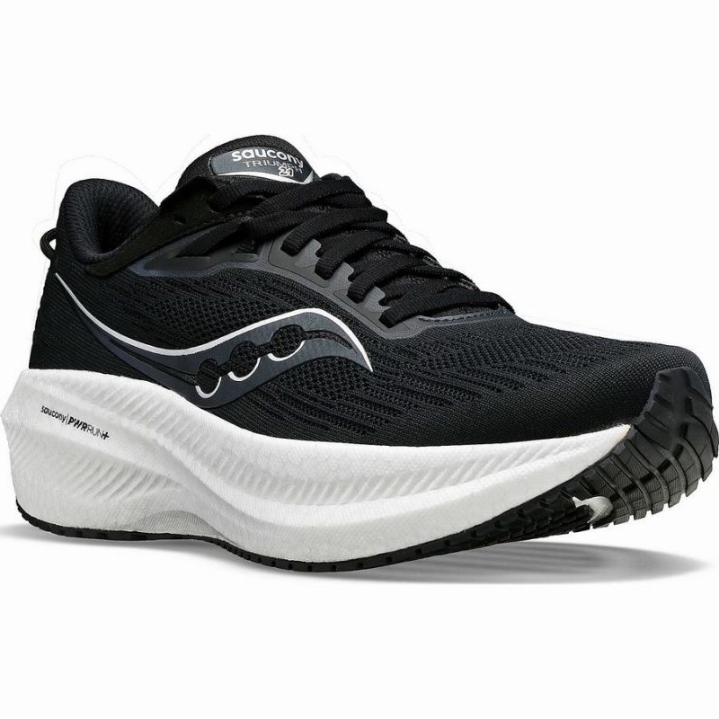 Men's Saucony Triumph 21 Running Shoes Black / White | Australia S92846-F31