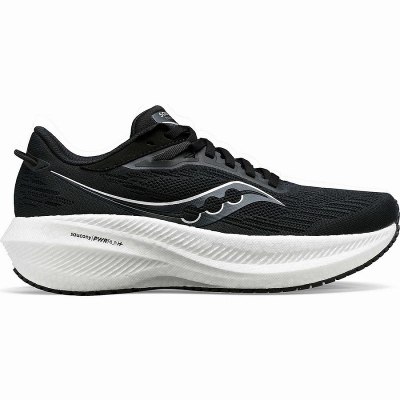 Men\'s Saucony Triumph 21 Running Shoes Black / White | Australia S92846-F31