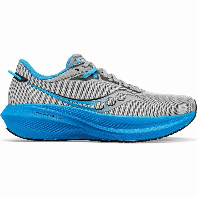 Men\'s Saucony Triumph 21 Running Shoes Bule Silver | Australia S14590-F24