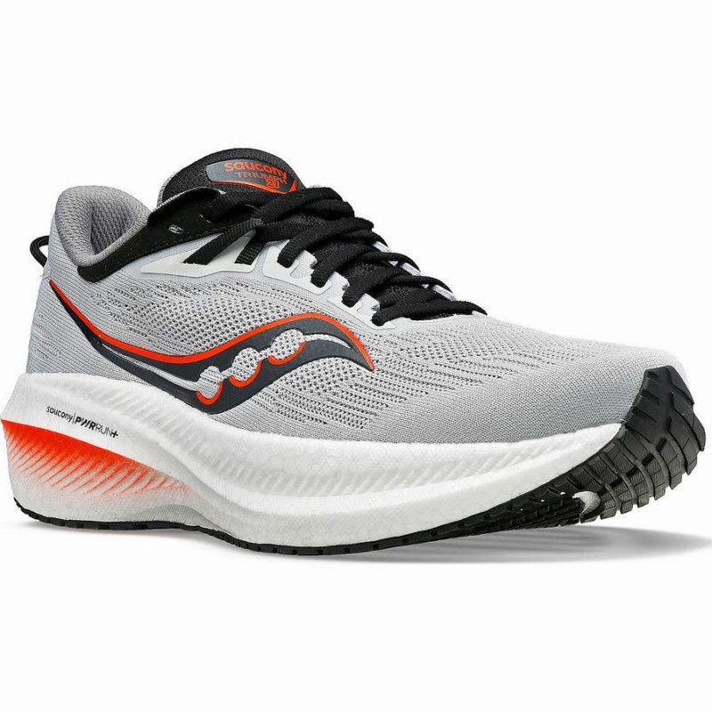 Men's Saucony Triumph 21 Running Shoes Grey / Black | Australia S35791-G87