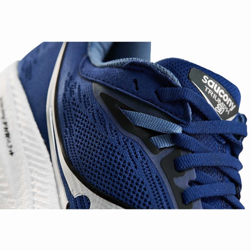 Men's Saucony Triumph 21 Running Shoes Indigo / Black | Australia S35427-H06