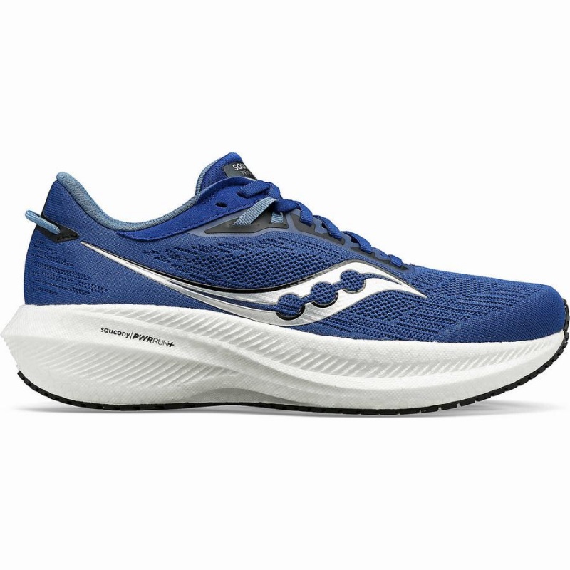 Men\'s Saucony Triumph 21 Running Shoes Indigo / Black | Australia S35427-H06