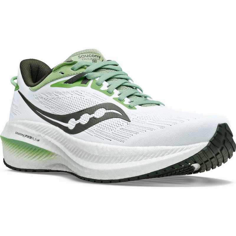 Men's Saucony Triumph 21 Running Shoes White | Australia S16839-V62