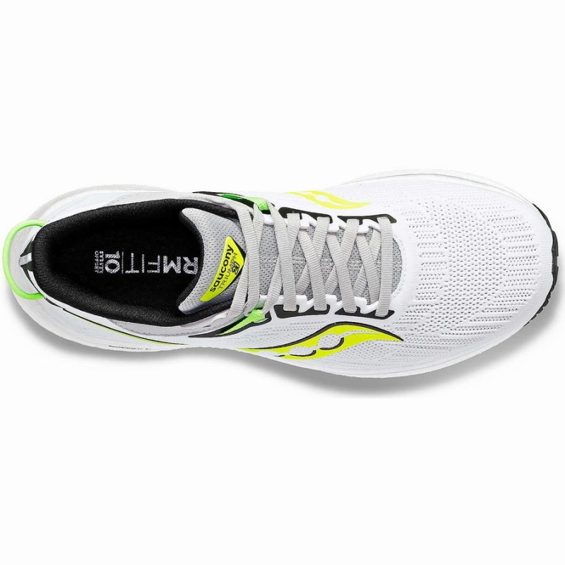 Men's Saucony Triumph 21 Running Shoes White / Green | Australia S10946-B69