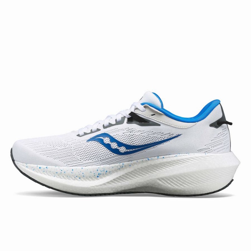 Men's Saucony Triumph 21 Running Shoes White / Deep Blue | Australia S63987-N43