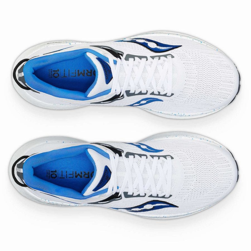 Men's Saucony Triumph 21 Running Shoes White / Deep Blue | Australia S63987-N43