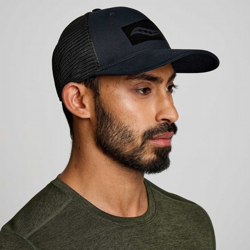 Men\'s Saucony Trucker Hats Black | Australia S28935-H84